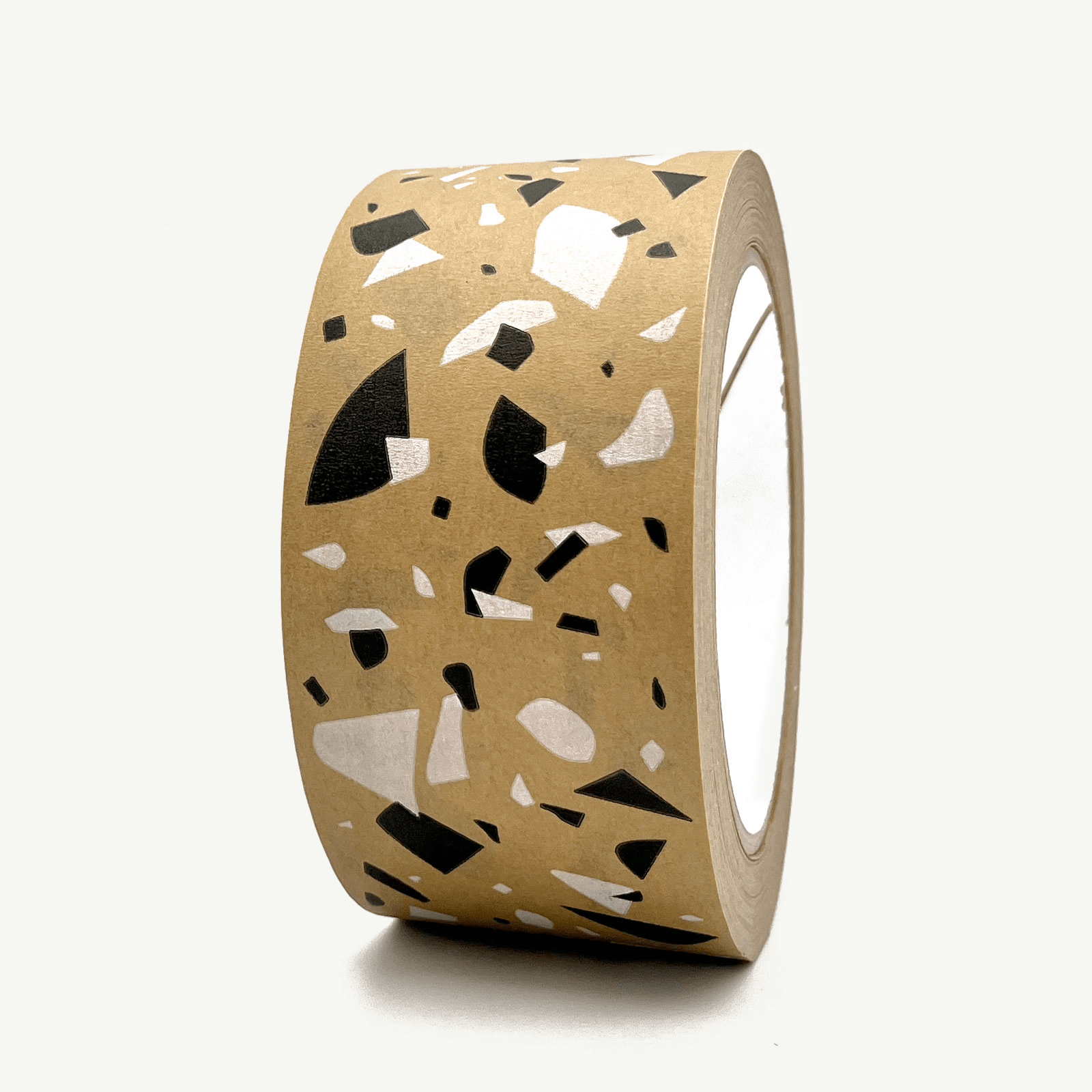 Terrazzo Paper Packing Tape, 50mm x 50m, Brown/Black/White